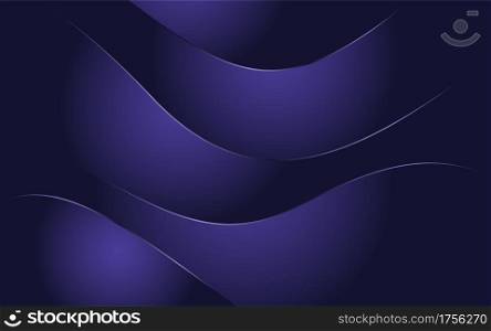 Modern Dynamic Wave Lines Dark Purple Background Design. Abstract Background Design Illustration. Graphic Design Element.