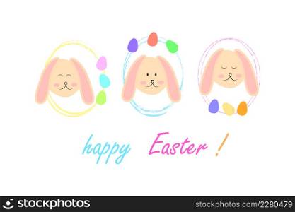 Modern easter bunnies, great design for any purposes. Animal print. Happy easter banner. Vector illustration. stock image. EPS 10.. Modern easter bunnies, great design for any purposes. Animal print. Happy easter banner. Vector illustration. stock image.