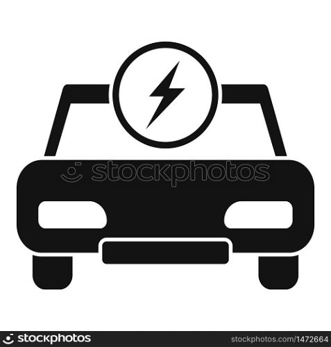 Modern electric car icon. Simple illustration of modern electric car vector icon for web design isolated on white background. Modern electric car icon, simple style