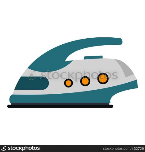 Modern electric iron icon flat isolated on white background vector illustration. Modern electric iron icon isolated
