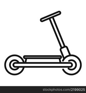 Modern electric scooter icon outline vector. Kick bike. Eco transport. Modern electric scooter icon outline vector. Kick bike