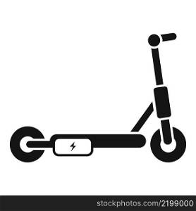 Modern electric scooter icon simple vector. Kick bike. Eco transport. Modern electric scooter icon simple vector. Kick bike