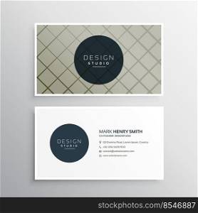 modern elegant business card template design with geometric lines
