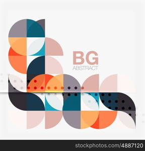 Modern elegant geometric circles abstract background. Vector template background for workflow layout, diagram, number options or web design