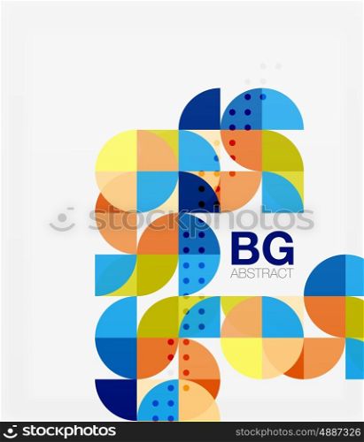 Modern elegant geometric circles abstract background. Vector template background for workflow layout, diagram, number options or web design