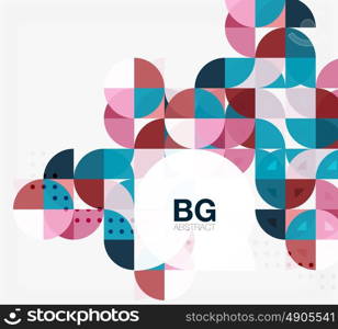 Modern elegant geometric circles abstract background. Vector template background for workflow layout, diagram, number options or web design