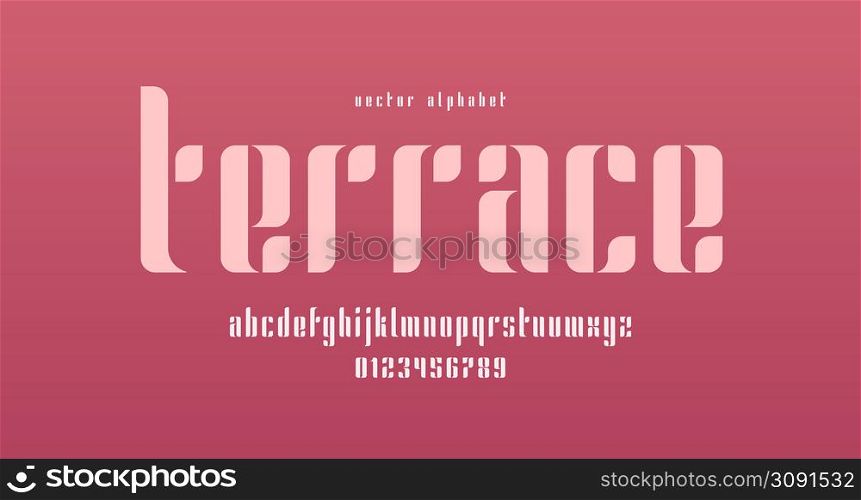 Modern elegant vector alphabet, lowercase letter set.. Modern elegant vector alphabet, lowercase letter set