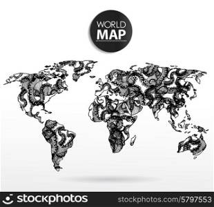 Modern elements of info graphics. Modern elements of info graphics. Octopus World Map