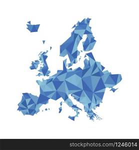 Modern europe map polygons, great design for any purposes, vector illustration. Modern europe map polygons, great design for any purposes, vector