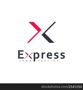 Modern Express vector logo design, Arrow business logo icon design template