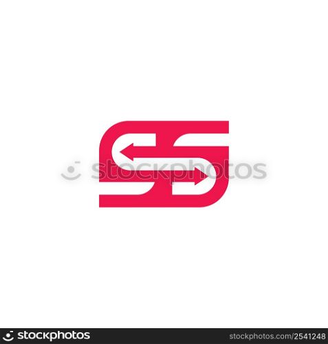 Modern Express vector logo design, Arrow business logo icon design template with SS symbol