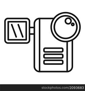 Modern family camcorder icon outline vector. Video camera. Film movie. Modern family camcorder icon outline vector. Video camera