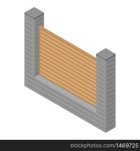 Modern fence icon. Isometric of modern fence vector icon for web design isolated on white background. Modern fence icon, isometric style