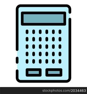 Modern finance calculator icon. Outline modern finance calculator vector icon color flat isolated. Modern finance calculator icon color outline vector