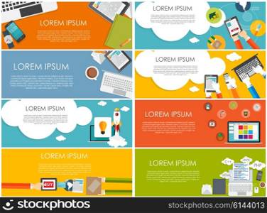 Modern Flat Design Banner for your Business Vector Illustration EPS10. Modern Flat Design Banner for your Business Vector Illustration