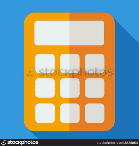 Modern flat design concept icon calculator. Vector illustration.