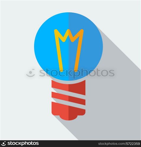 Modern flat design concept icon lamp. Vector illustration.