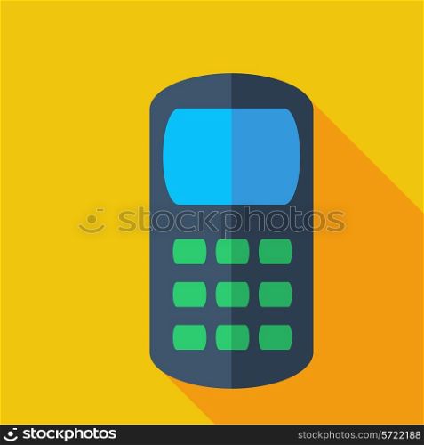Modern flat design concept icon smart phone. Vector illustration.
