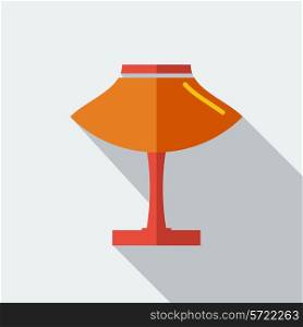 Modern flat design concept icon Table light lamp. Vector illustration.