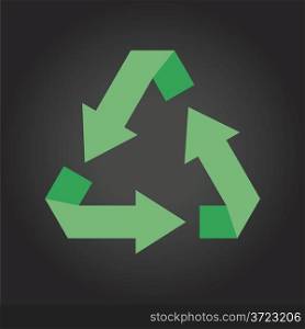 Modern flat design vector recycle symbol in various colors