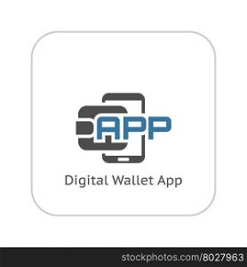 Modern Flat Digital Wallet APP concept Illustration. Mobile banking, online finance, e-commerce banner template. For mobile app, web, header, blog post.