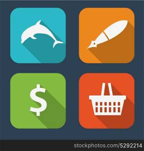 Modern Flat Icon Set for Web and Mobile Application