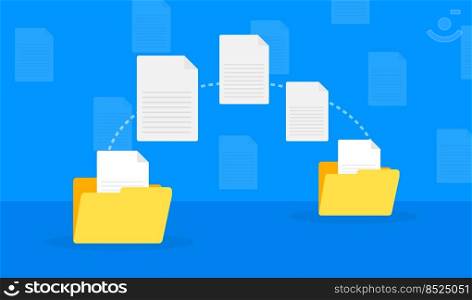 Modern flat icon with file transfer on white background. Document icon vector. Isometric vector. Modern flat icon with file transfer on white background. Document icon vector. Isometric vector.