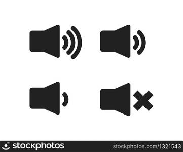 Modern flat icon with volume icon. Sound wave music flat vector icon.. Modern flat icon with volume icon. Sound wave music flat vector