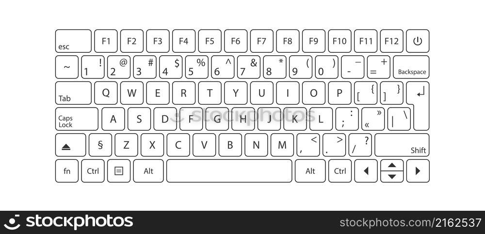 Modern flat web template with keyboard template on gray background. Vector illustration