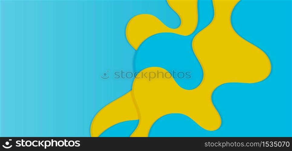 Modern fluid wave overlap shape design abstract background with space for content. vector illustration.