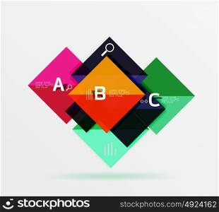 Modern flying square infographic. Modern flying square infographic. Vector template background for workflow layout, diagram, number options or web design