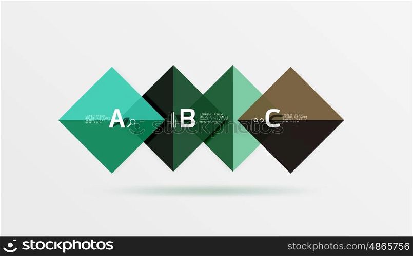 Modern flying square infographic. Vector template background for workflow layout, diagram, number options or web design