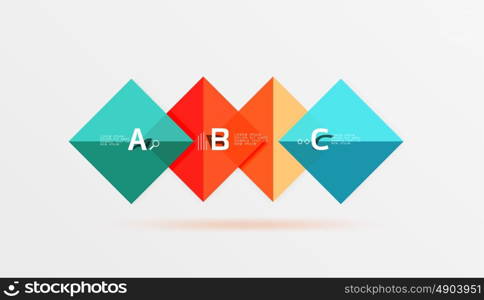 Modern flying square infographic. Vector template background for workflow layout, diagram, number options or web design