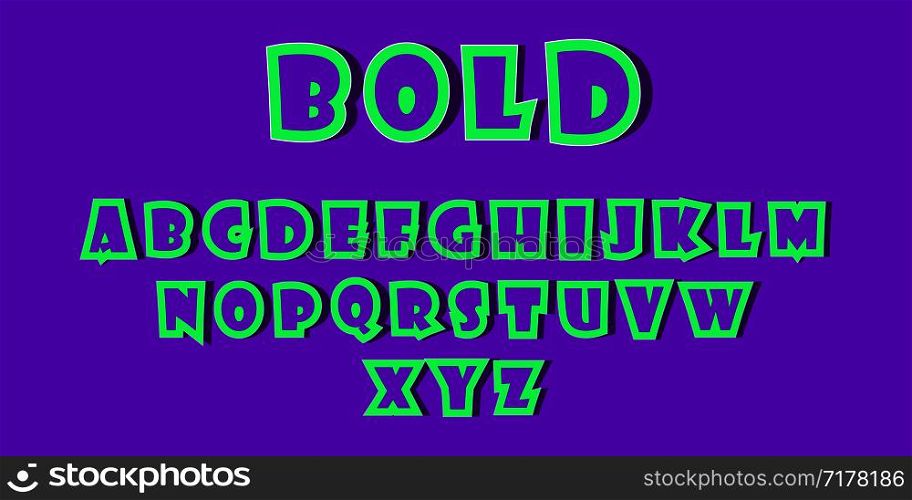 Modern Font or Alphabet. Bold Font and Alphabet in trendy modern color 2019 year. Eps10. Modern Font or Alphabet. Bold Font and Alphabet in trendy modern color 2019 year