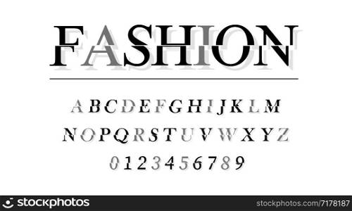 Modern Font or Alphabet. Fashion Font and Alphabet in trendy modern style. Eps10. Modern Font or Alphabet. Fashion Font and Alphabet in trendy modern style
