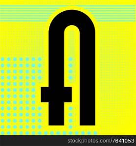 Modern font. Trendy alphabet, black vector letter A on a bright background.. Modern font. Trendy alphabet, black vector letter on a bright background.