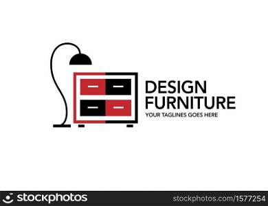 Modern furniture symbol logo design. Vector graphic illustration. Graphic design template
