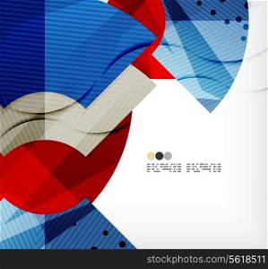 Modern futuristic techno abstract composition, overlapping shapes