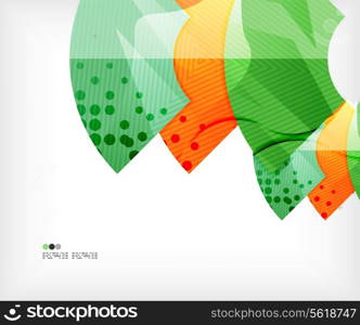 Modern futuristic techno abstract composition, overlapping shapes