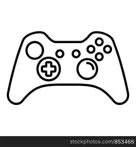Modern gamepad icon. Outline modern gamepad vector icon for web design isolated on white background. Modern gamepad icon, outline style