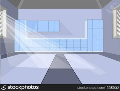 modern garage interior wector illustration. Empty interior