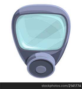 Modern gas mask icon cartoon vector. Safety health. Virus safety. Modern gas mask icon cartoon vector. Safety health