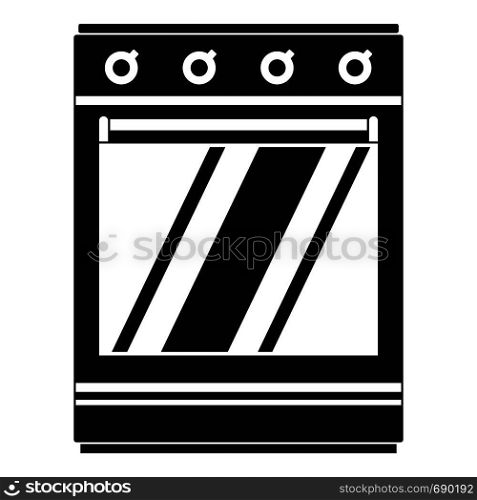 Modern gas oven icon. Simple illustration of modern gas oven vector icon for web. Modern gas oven icon, simple style