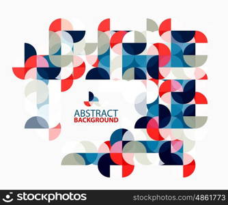 Modern geometric abstract background, circles on white. Vector template background for workflow layout, diagram, number options or web design