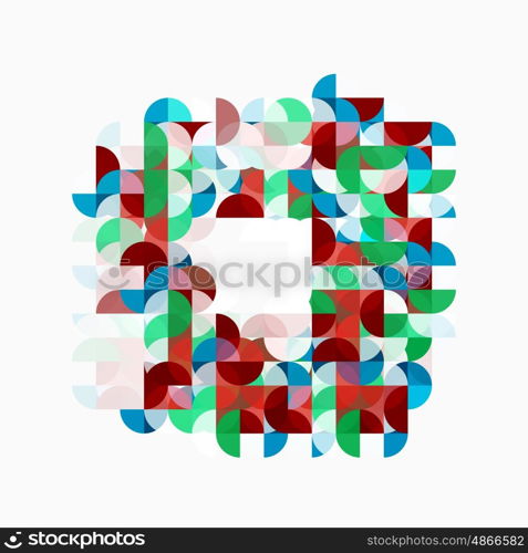 Modern geometric abstract background, circles on white. Vector template background for workflow layout, diagram, number options or web design