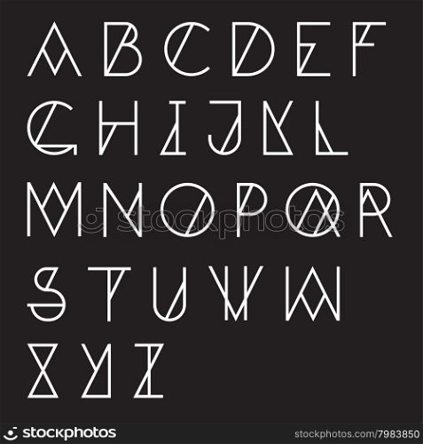 Modern geometric alphabet