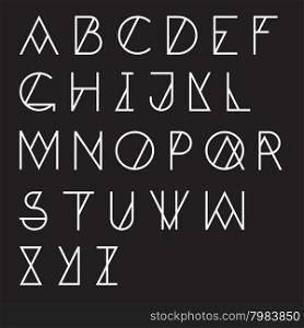 Modern geometric alphabet