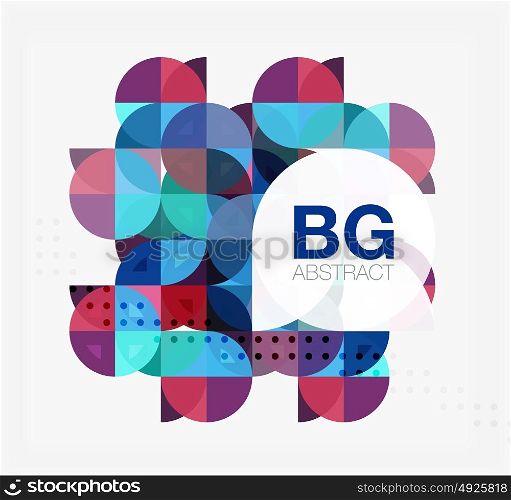 Modern geometric circle abstract background. Modern geometric circle abstract background. Vector template background for workflow layout, diagram, number options or web design