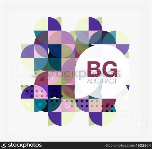 Modern geometric circle abstract background. Vector template background for workflow layout, diagram, number options or web design