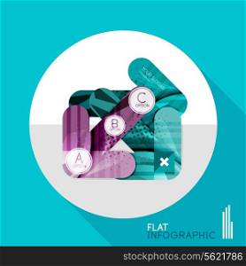 Modern geometric infographic in trendy flat style. Business abstract layout collection
